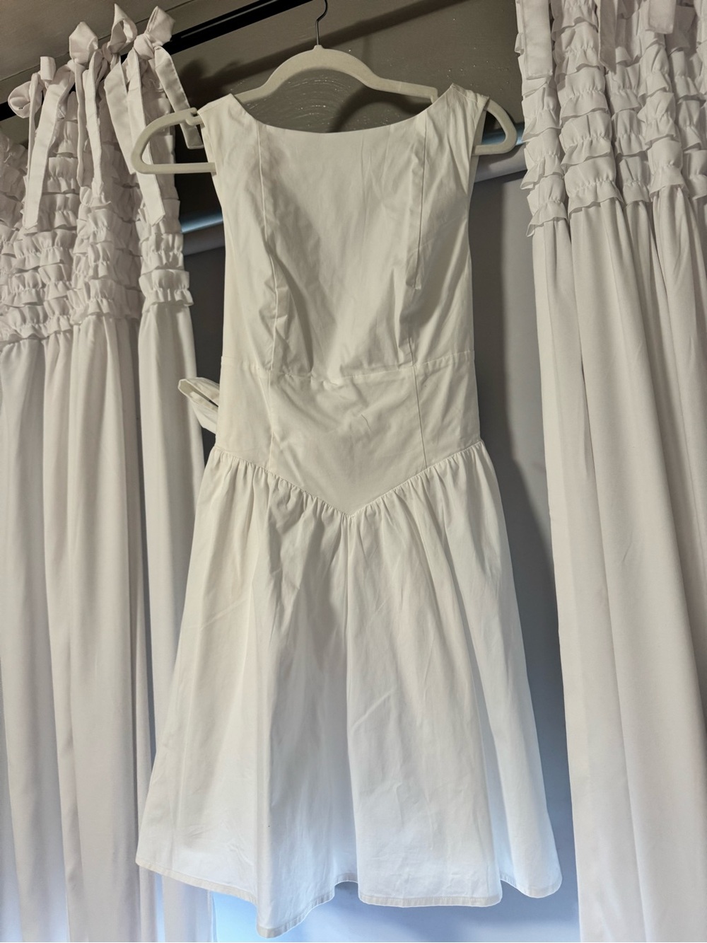 wild fable White Backless Fit-and-Flare Dress